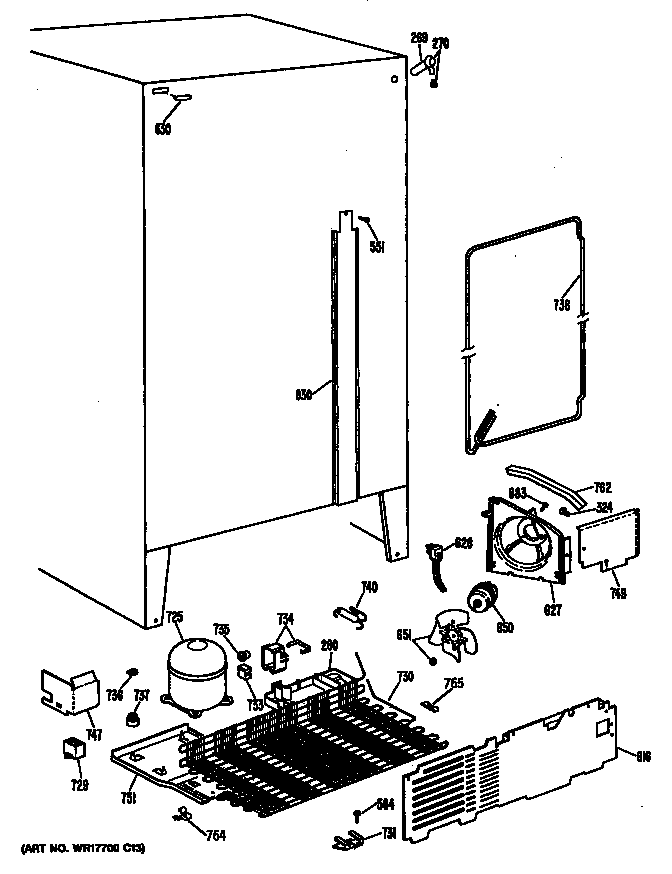 GE MSX20EASBWH unit diagram