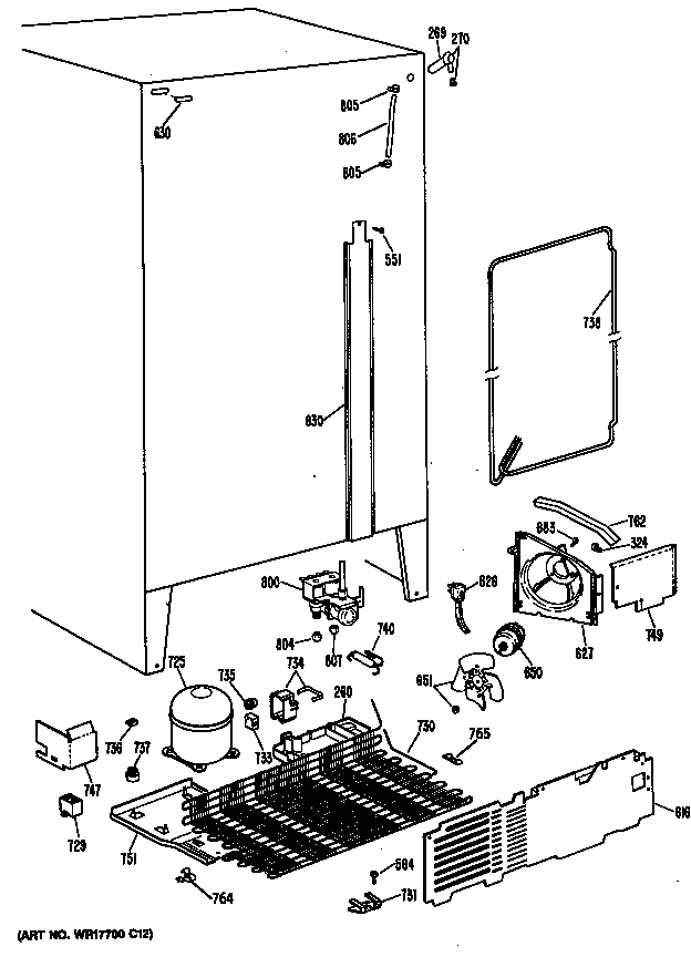 GE MSX22BRSBAD unit diagram
