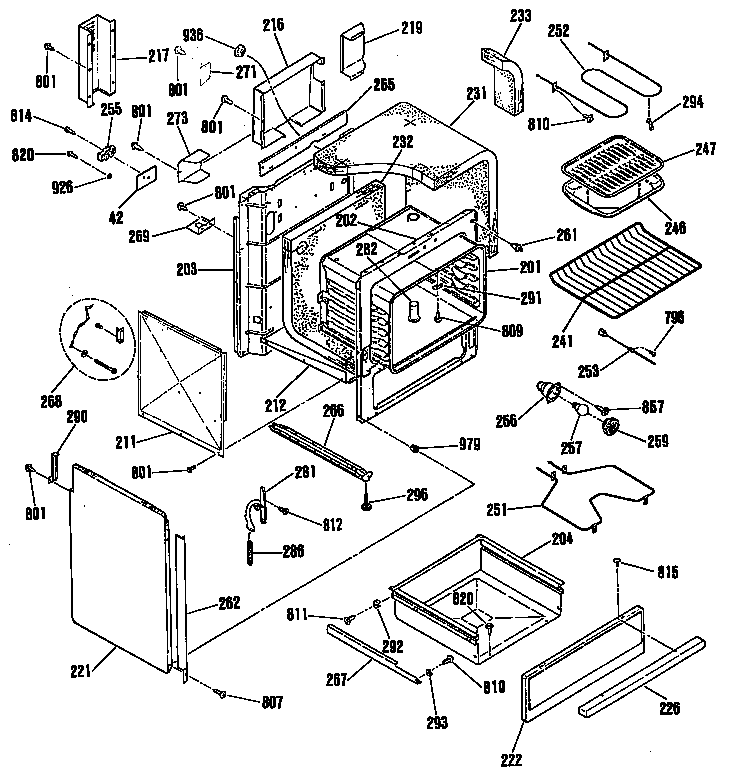 GE JSP26GP4AD oven diagram