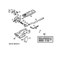 GE DWXR473GT2WW gas valve & burner assembly diagram