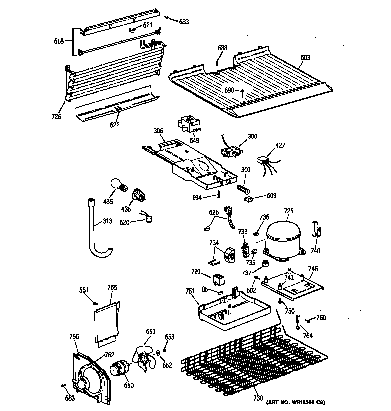 GE CTX14EYZBRAD unit parts diagram