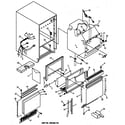 GE ZDIW50YA cabinet liner & door parts diagram