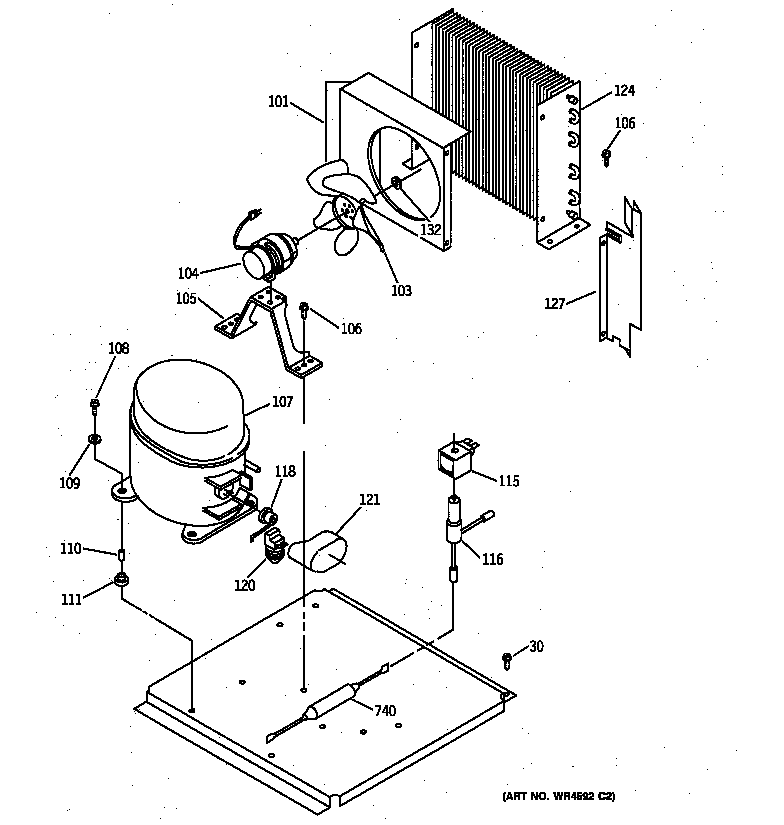GE ZDIW50YA unit parts diagram