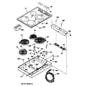 GE JCP360BV2BB cooktop diagram