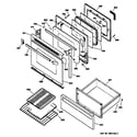 GE JBP48WY1 door & drawer parts diagram