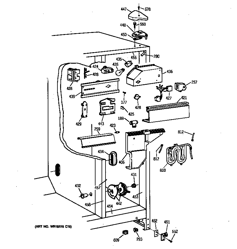 GE TFH22PRXFWW fresh food section diagram