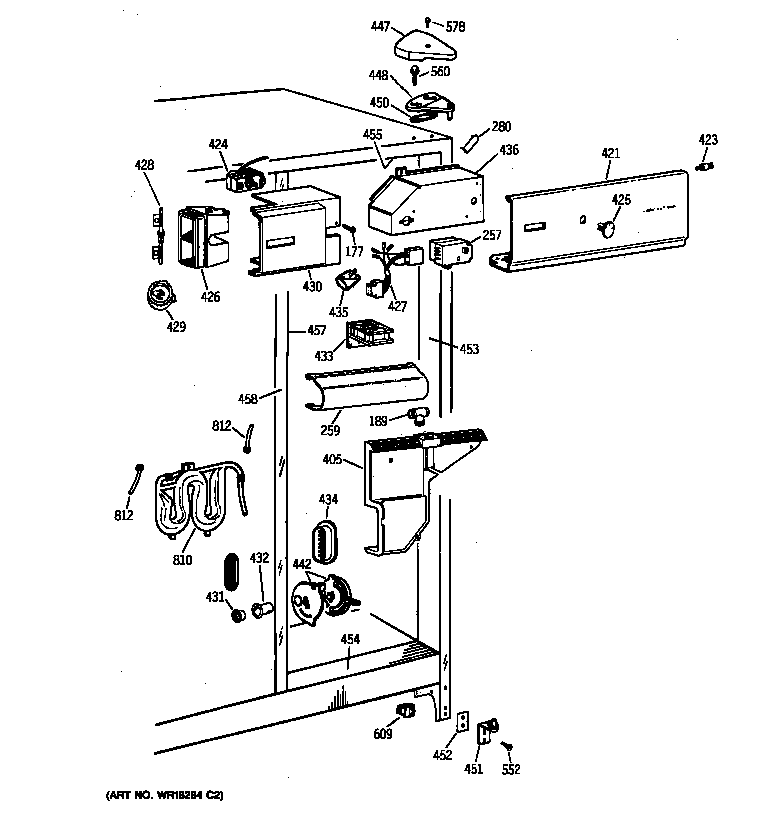 GE TFT22PRXFWW fresh food section diagram
