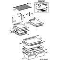 GE TBX18IAZARAA shelf parts diagram