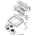 GE JB940AY1 control panel & cooktop diagram