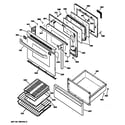 GE JB940AY1 door & drawer parts diagram