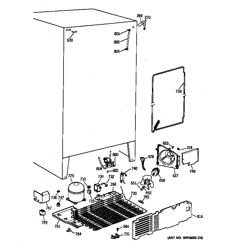 GE CSX20BIYFAD unit parts diagram