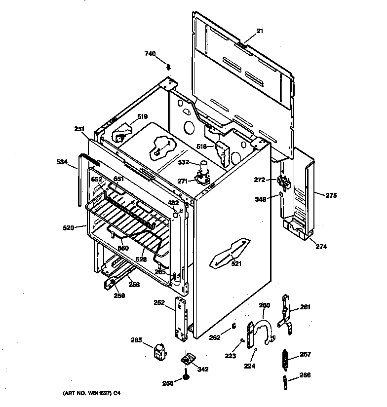 GE RB525V3 body parts diagram