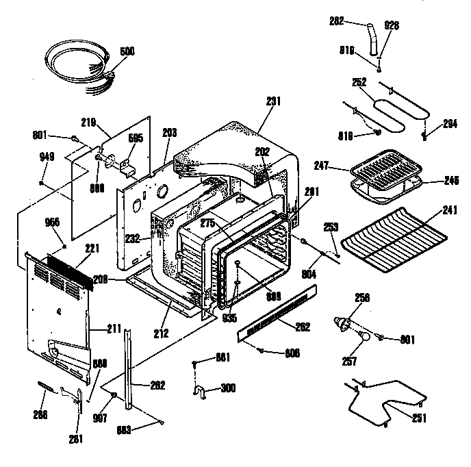 GE JDC27GL4 oven diagram