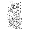 GE JGP622ER2WH cooktop diagram