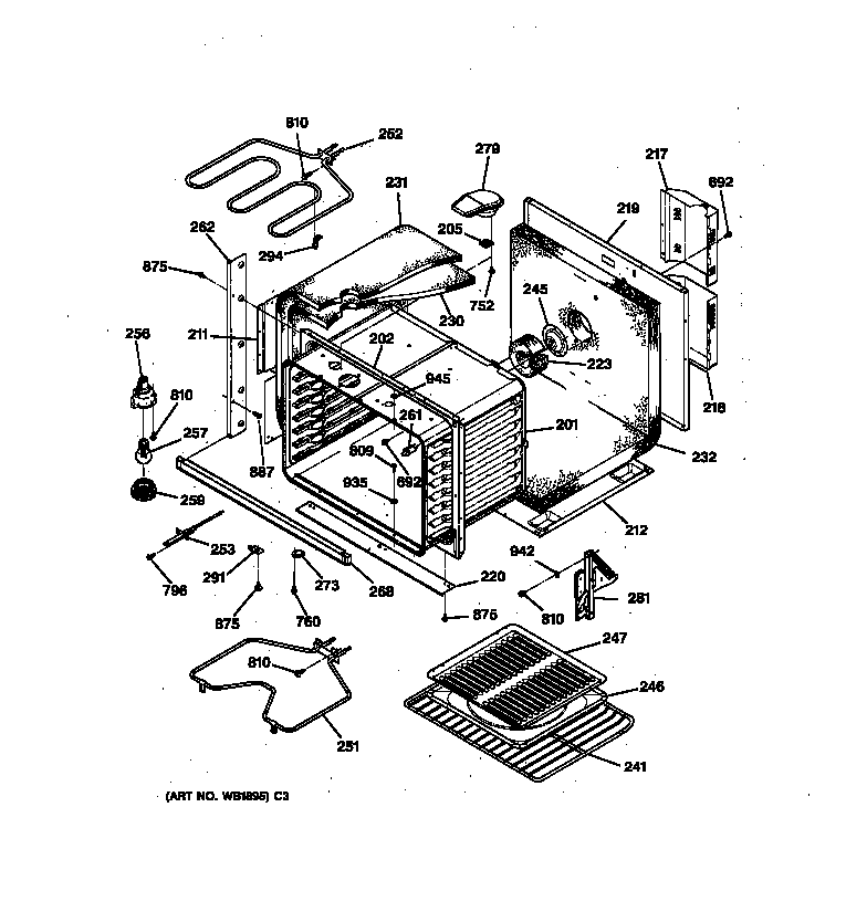 GE JTP13GV1BB body parts diagram