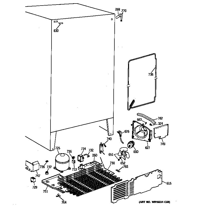 GE TFX25ZAZBWW unit parts diagram