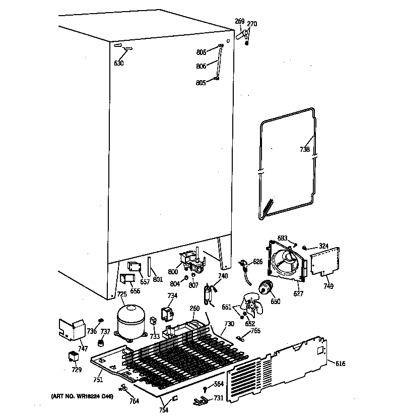 GE CSK27DHZBAA unit parts diagram