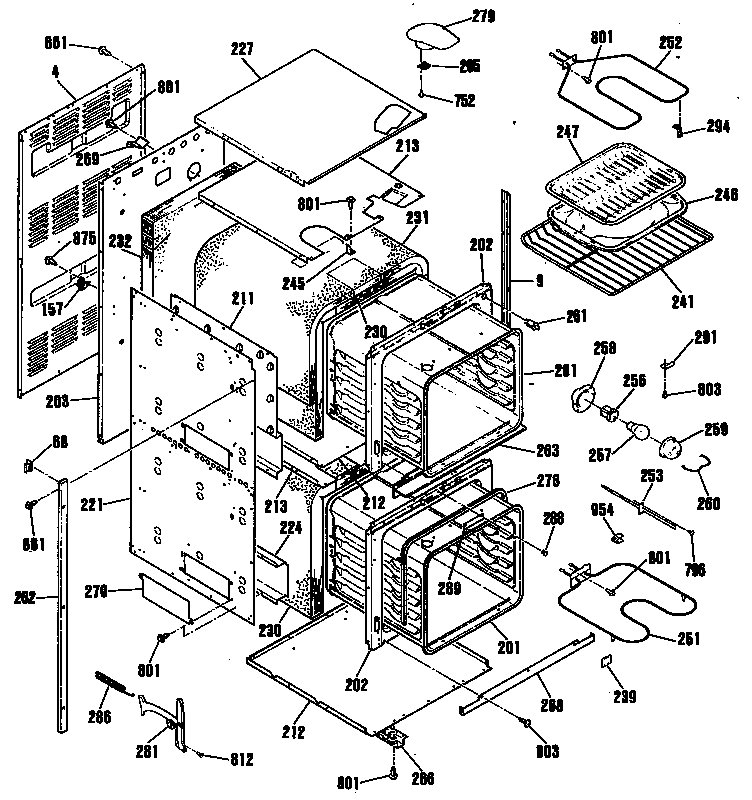GE JRP24GP3BG ovens diagram