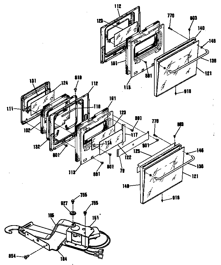 GE JRP24GP3BG doors diagram