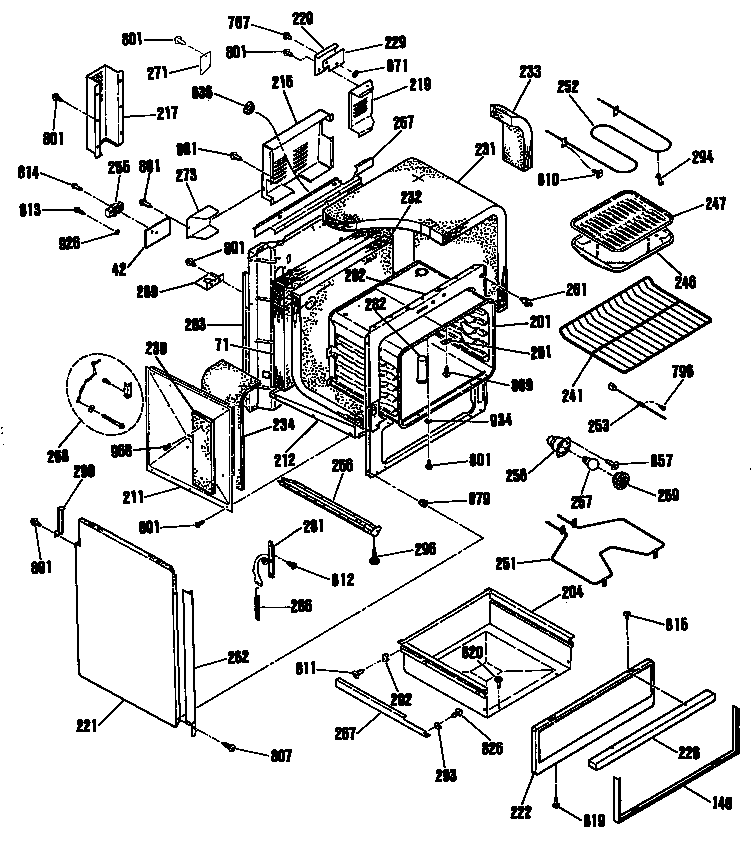 GE JSP38GS3BG oven diagram