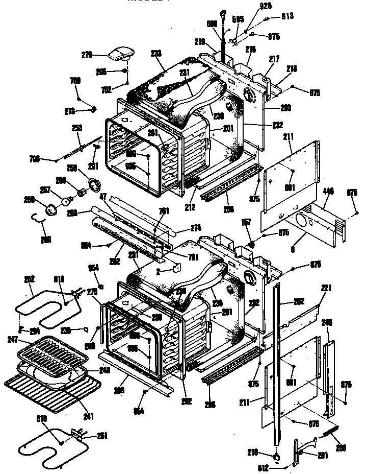 GE JKP26GP4BG ovens diagram