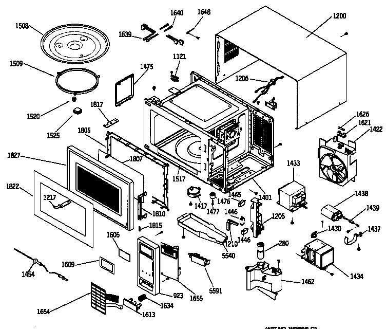 GE JES1030TP01 microwave diagram