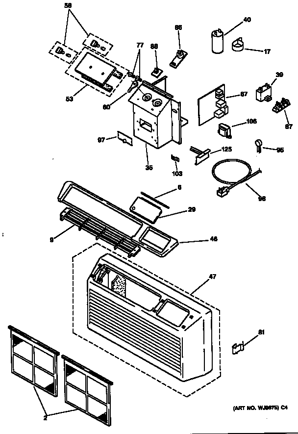 GE AZ31H09D5DV3 grille diagram