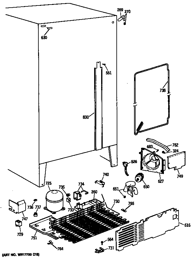 GE TFX20SASBAD unit diagram