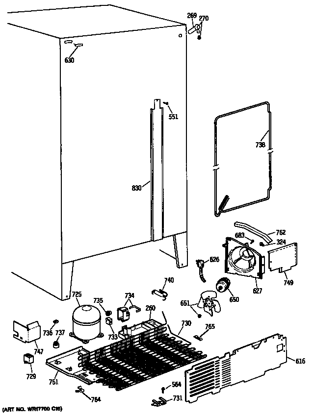 GE TFX24ZASBWH unit diagram