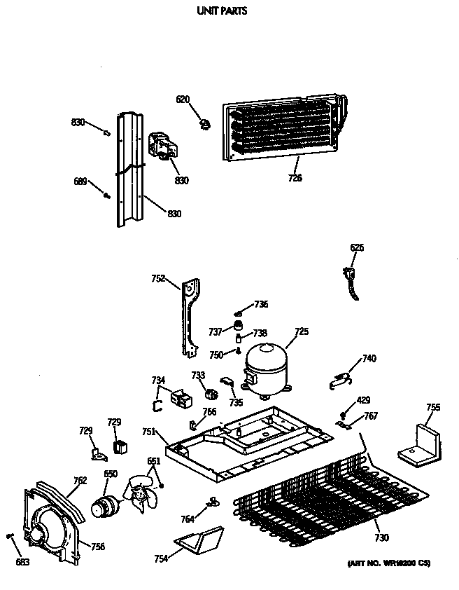 GE CTT24GATHRAD unit parts diagram