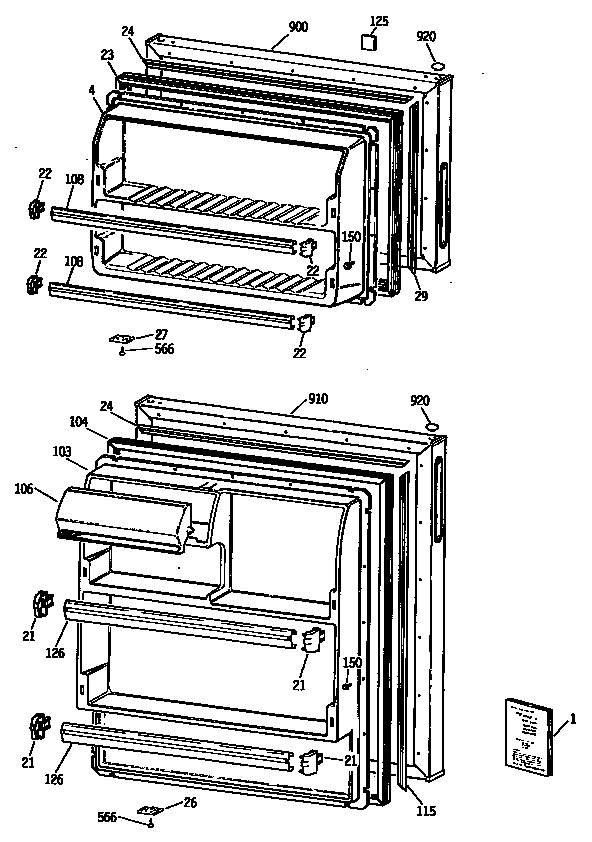 Hotpoint CTX14CYXKLAD doors diagram