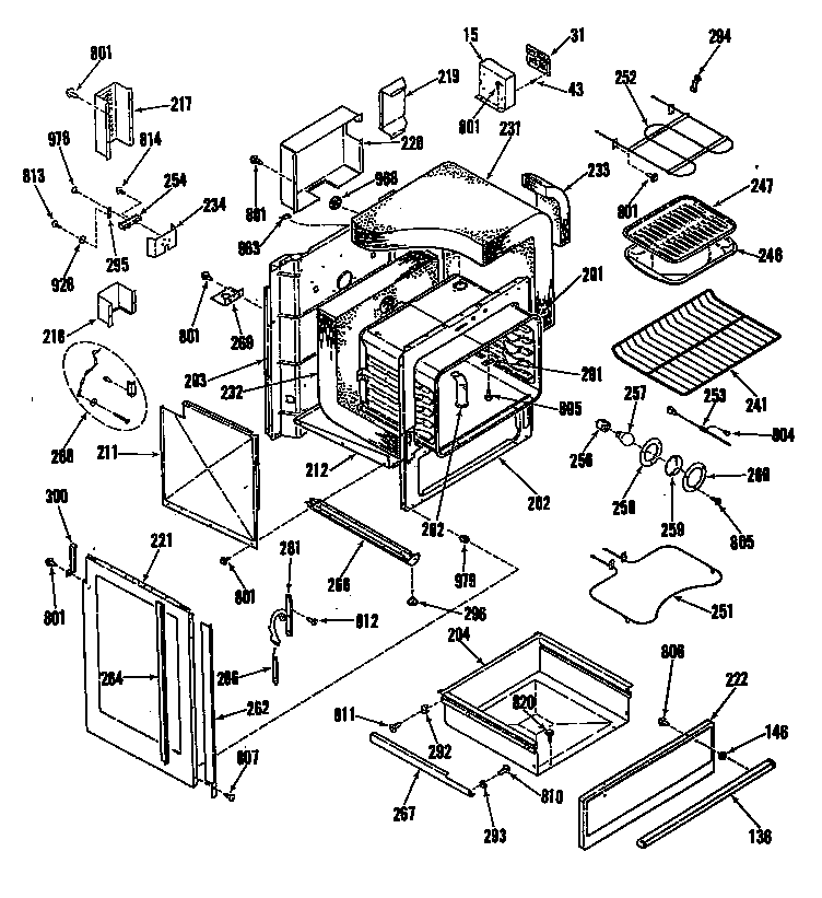 GE L3S340GL0 oven diagram