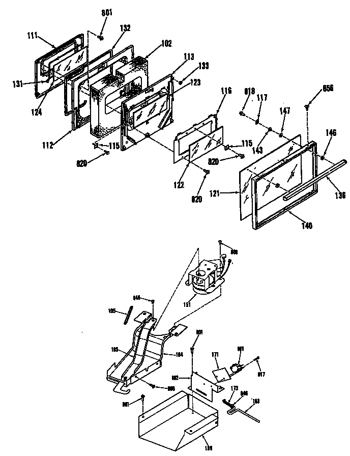 GE L3S340GL0 door diagram