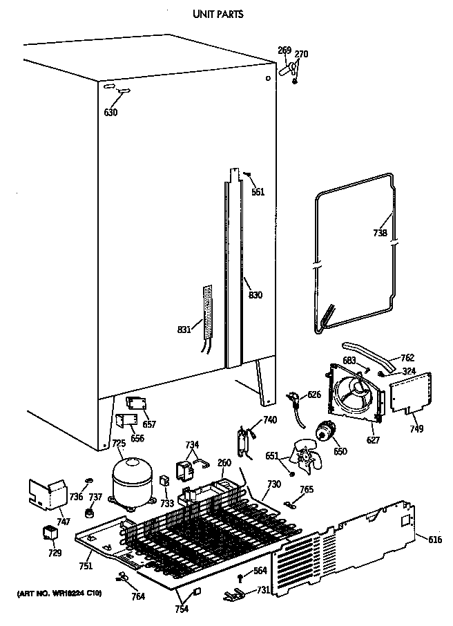 GE MSK22GAXAAD unit parts diagram