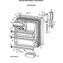 GE TBX21DAXERWW fresh food door diagram