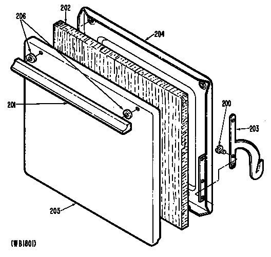 GE JGAS02PN2 door diagram