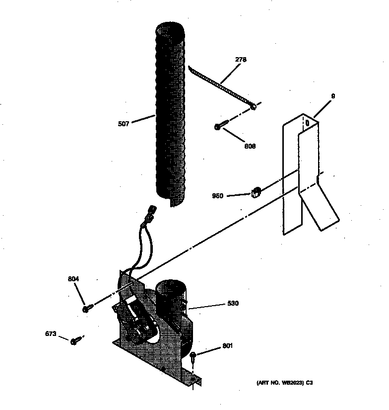 GE JSP26BW1AD blower diagram