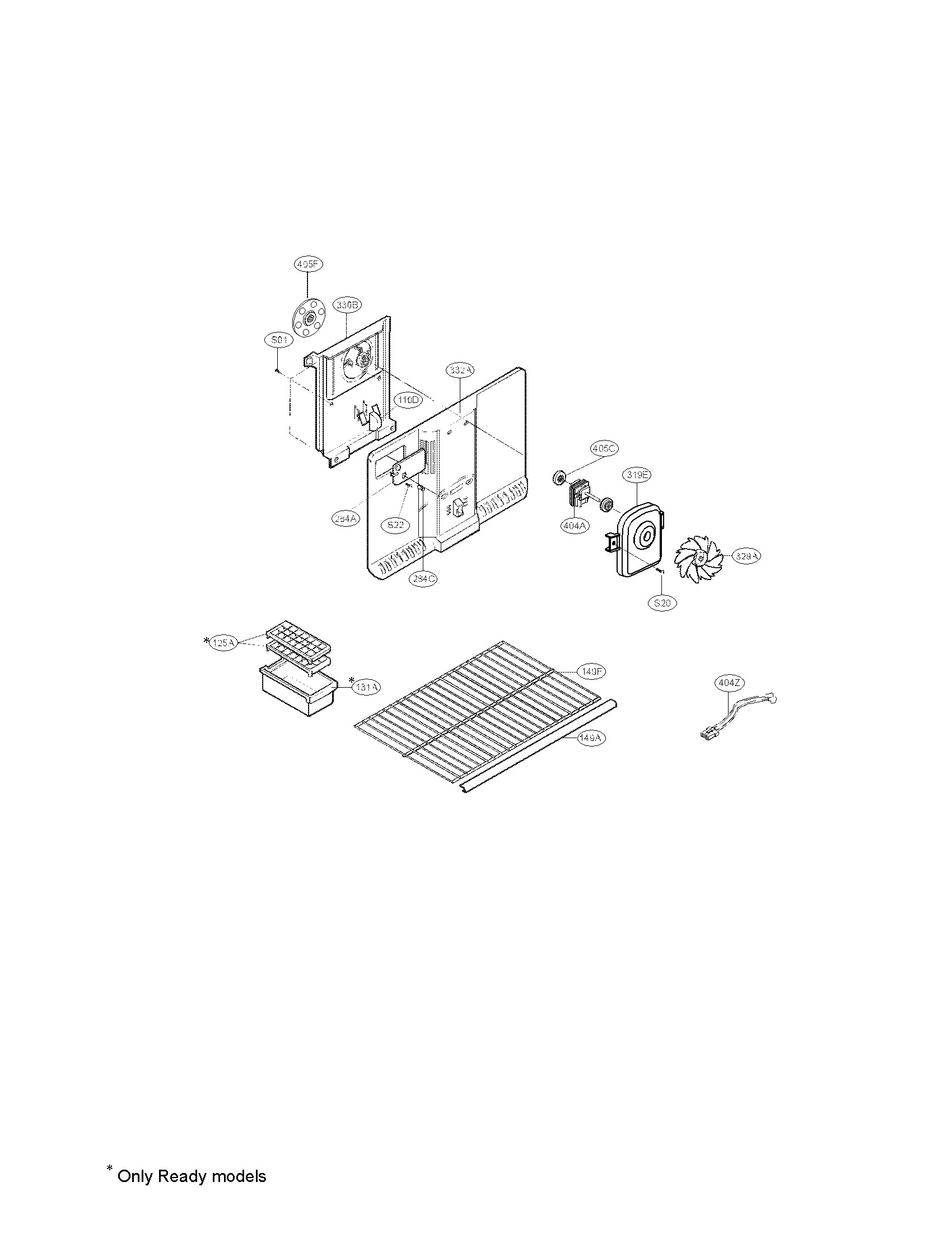 Kenmore 79569293800 freezer parts diagram
