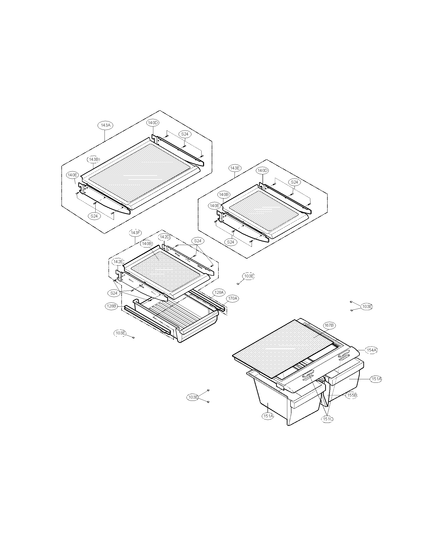 Kenmore 79575004402 refrigerator parts diagram