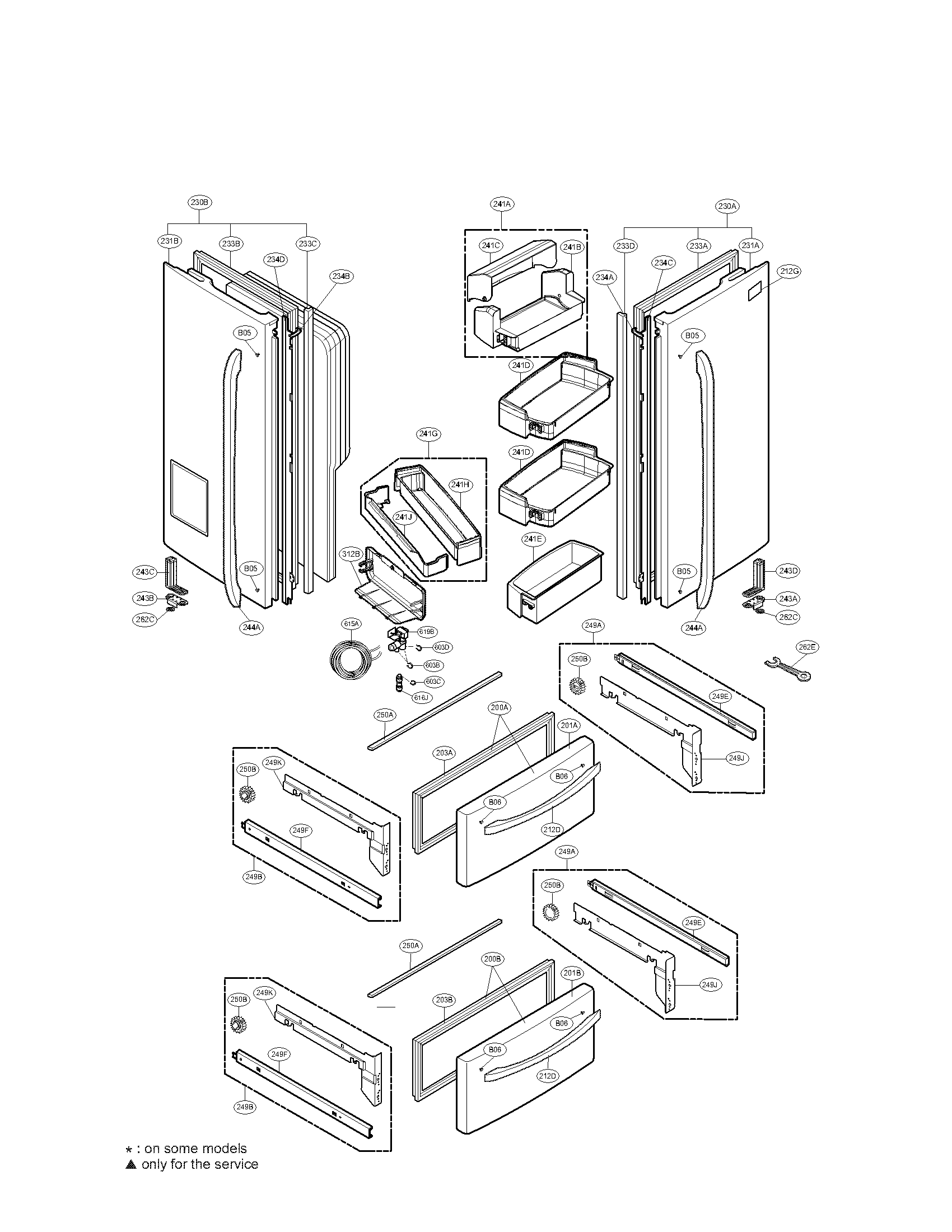 LG LMX21981ST/00 door parts diagram