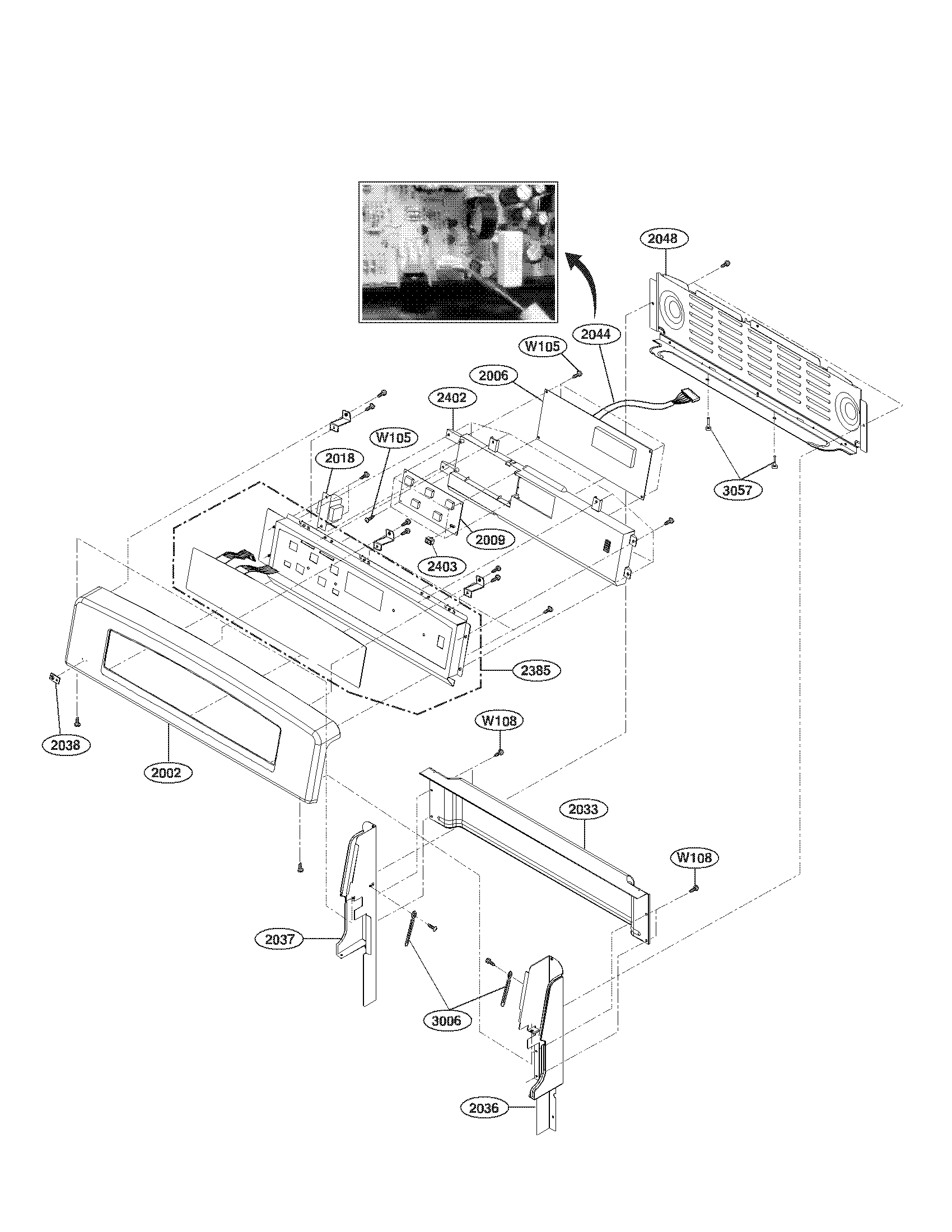 LG LRE30451ST/00 contoller parts diagram