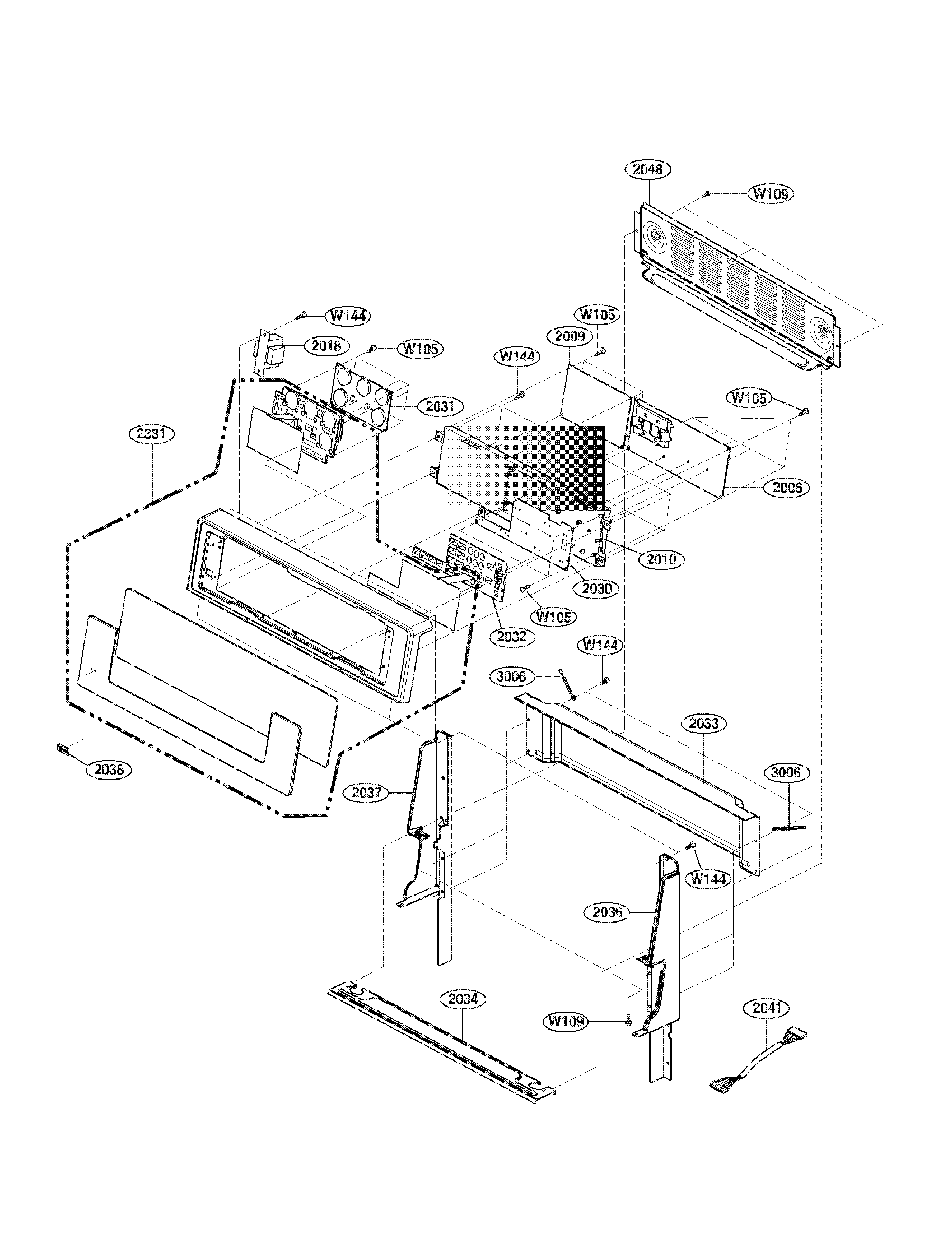 LG LRE30955ST/00 controller parts diagram