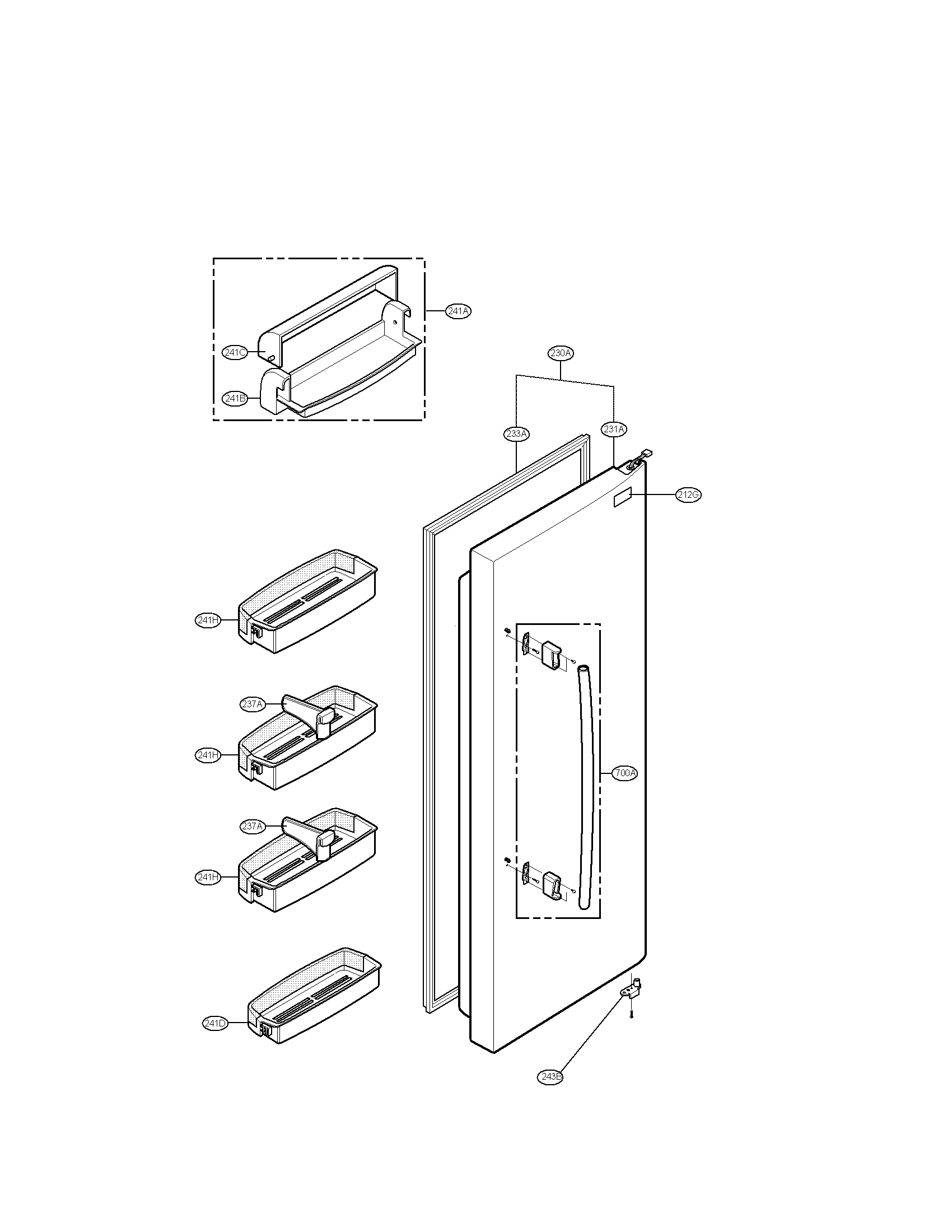 LG LSC27926ST refrigerator parts diagram