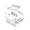 LG DLEX2801L control panel and plate assembly diagram
