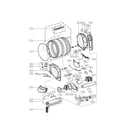 LG DLEX2801L drum and motor assembly diagram