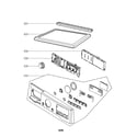 LG DLE2601W control panel and plate parts diagram