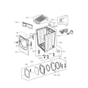 LG DLE2601W cabinet and door parts diagram