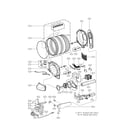 LG DLG2102W drum and motor parts diagram