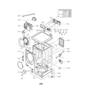 LG WM2701HV/00 cabinet and control panel parts diagram