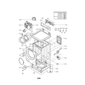 LG WM2455HG/00 cabinet & control panel parts diagram